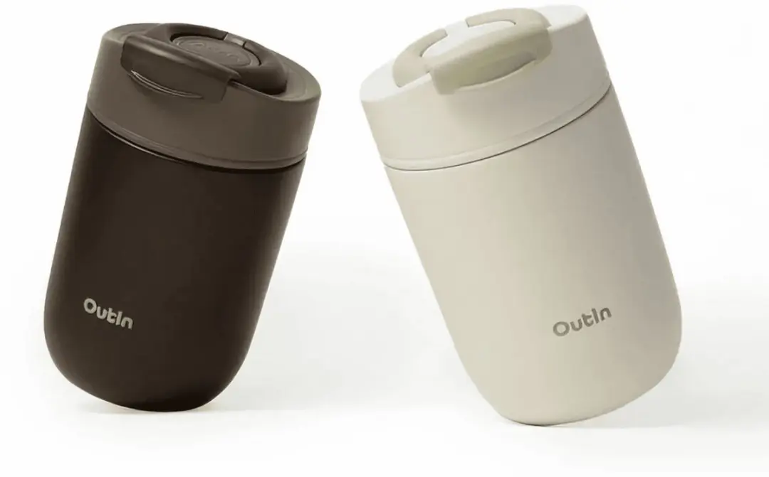 Outin OT-TUM-01-TB Thermosbeker RVS 400ml - Bruin
