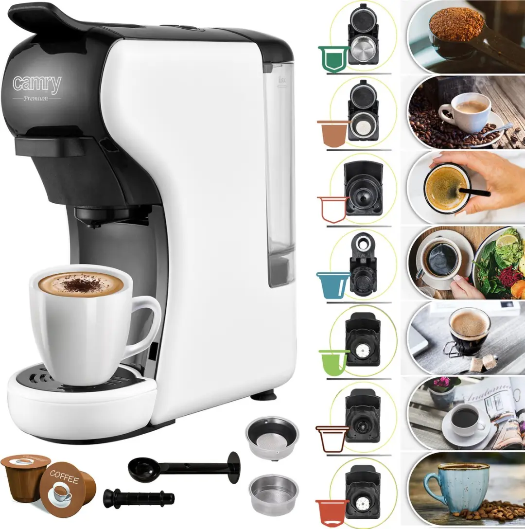 Camry CR 4414 Multi Capsule Espressomachine - 1450W - Wit - afbeelding 3 van 6