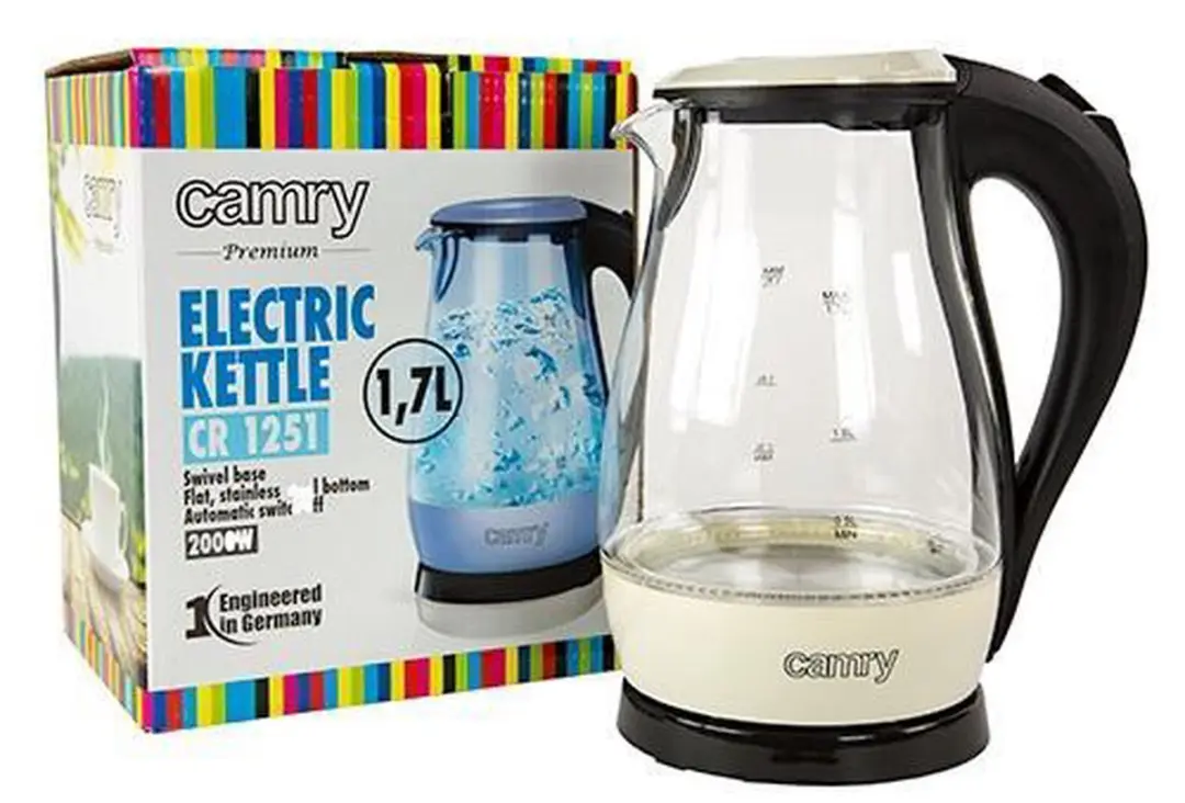 Camry CR 1251w Waterkoker 1.7L - 2000W - Zwart - afbeelding 5 van 6