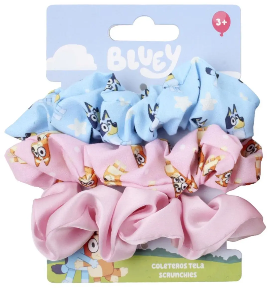 Haarelastiek Bluey Blauw 3 Onderdelen