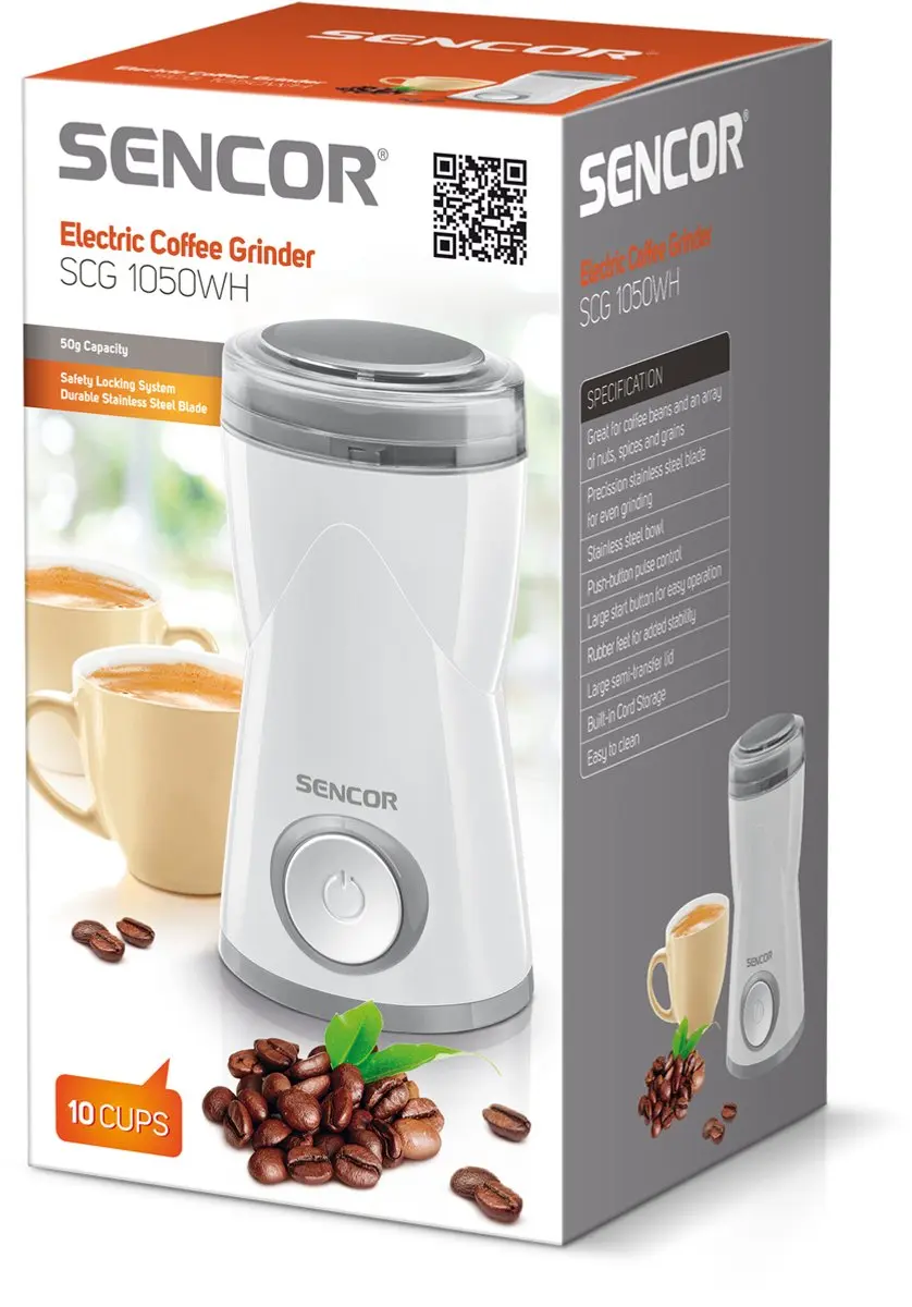 Sencor SCG 1050WH Koffiemolen - 150W - 50g - afbeelding 2 van 2