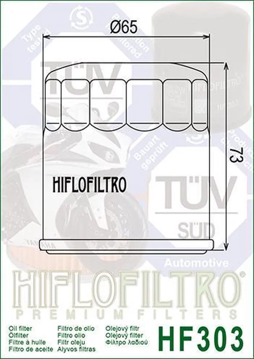 HifloFiltro HF303 Oliefilter - Noir - afbeelding 2 van 6