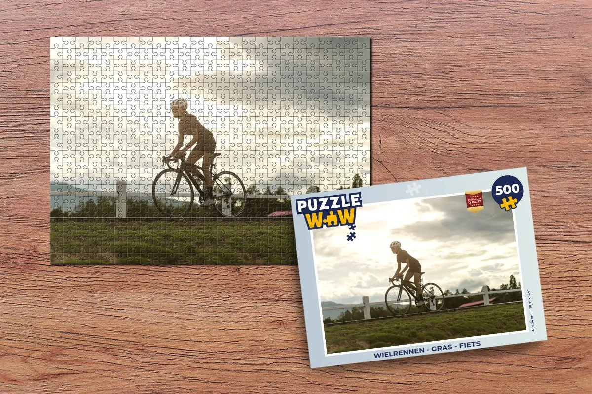 PuzzleWow Wielrennen Legpuzzel 500 Stuks - Multicolor