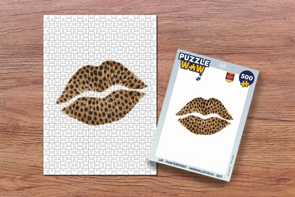 PuzzleWow Lip Panterprint Legpuzzel 500 Stuks - MPN 8721373927689
