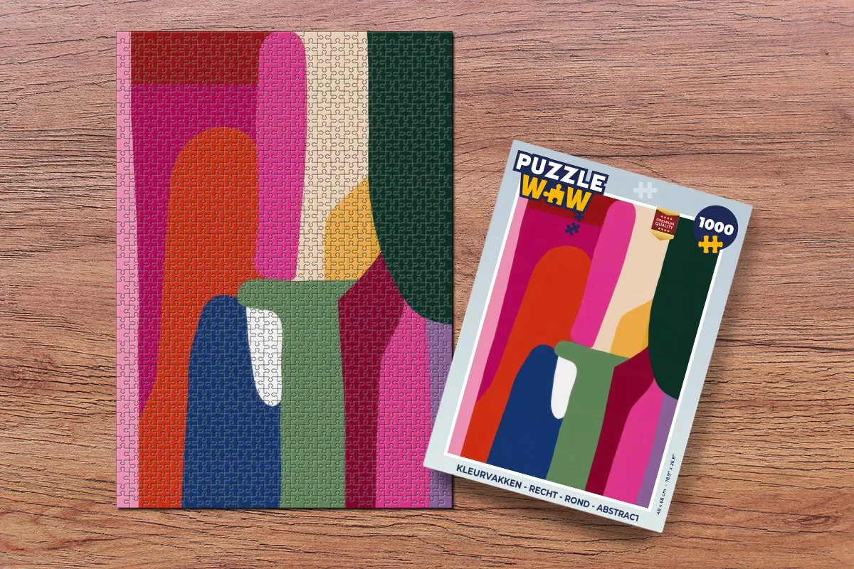 PuzzleWow Kleurvakken Abstract Legpuzzel 1000 Stuks