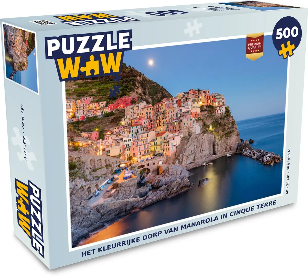 PuzzleWow Het Kleurrijke Dorp van Manarola Legpuzzel 500 Stuks