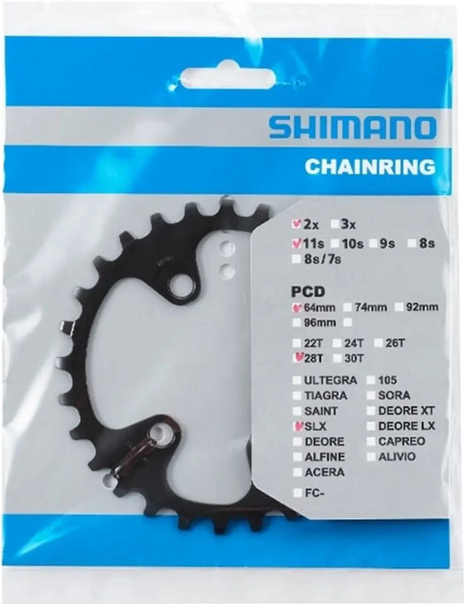 Shimano Kettingblad 28T - Zwart - afbeelding 3 van 5