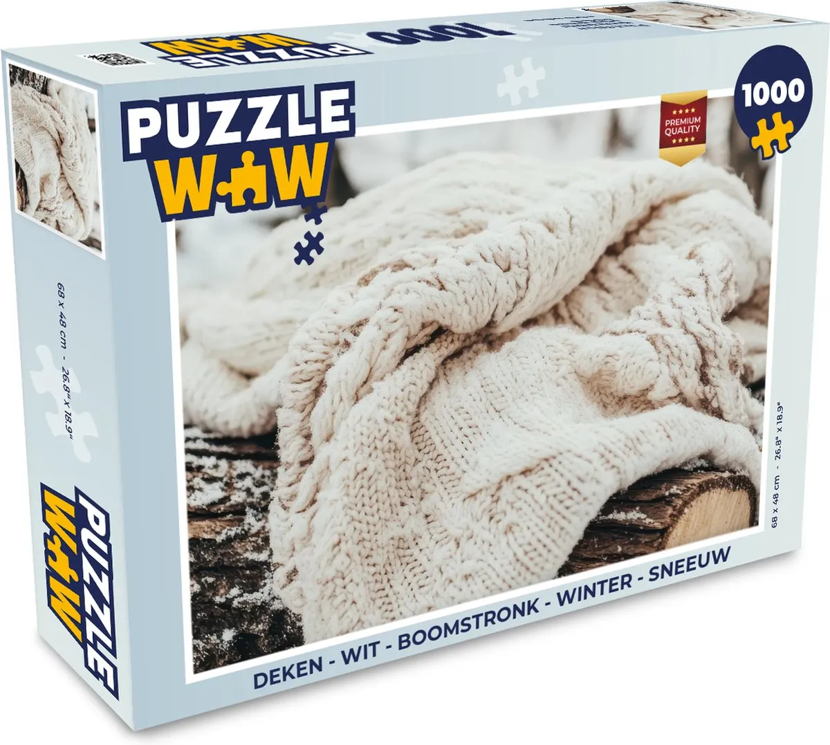 PuzzleWow Boomstronk Legpuzzel 1000 Stuks - Wit