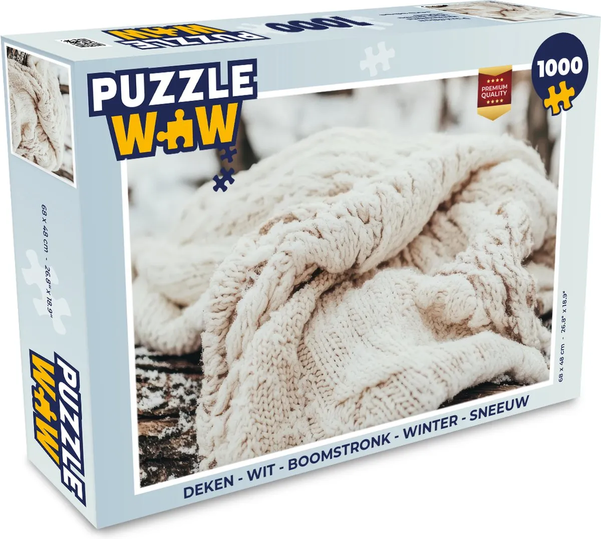 PuzzleWow Boomstronk Legpuzzel 1000 Stuks - Wit