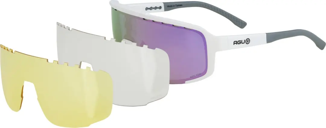 AGU Bold 2.0 Fietsbril - Wit - Bronze Lens