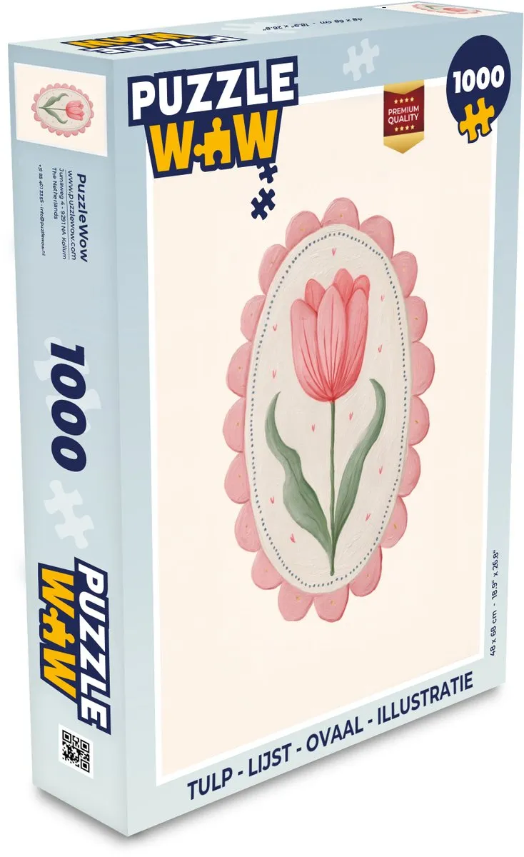 PuzzleWow Tulp Illustratie Puzzel 1000 Stuks