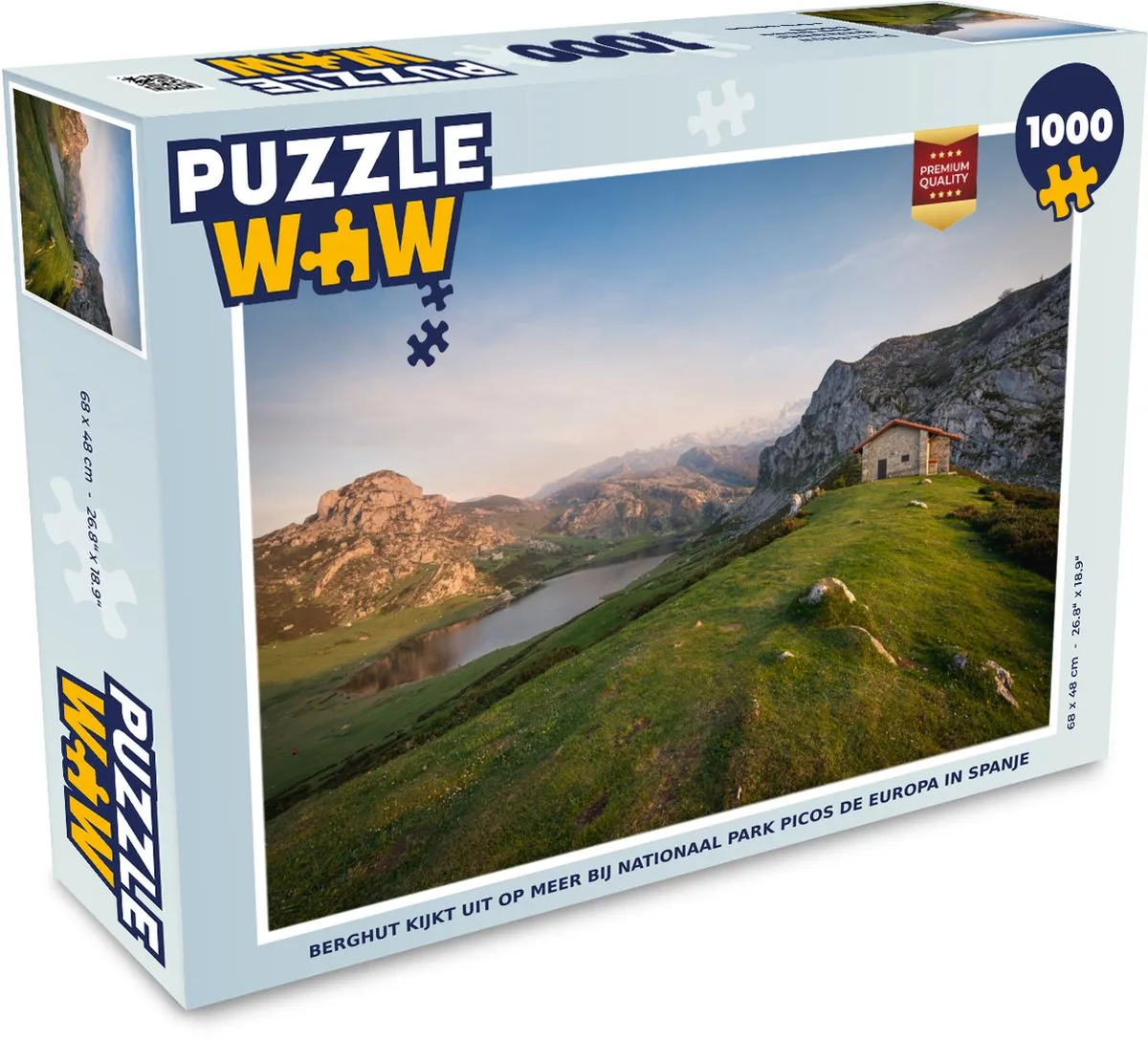 PuzzleWow Berghut Picos de Europa Legpuzzel 1000 Stuks