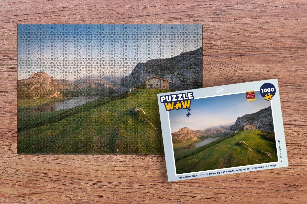 PuzzleWow Berghut Picos de Europa Legpuzzel 1000 Stuks - Multicolor