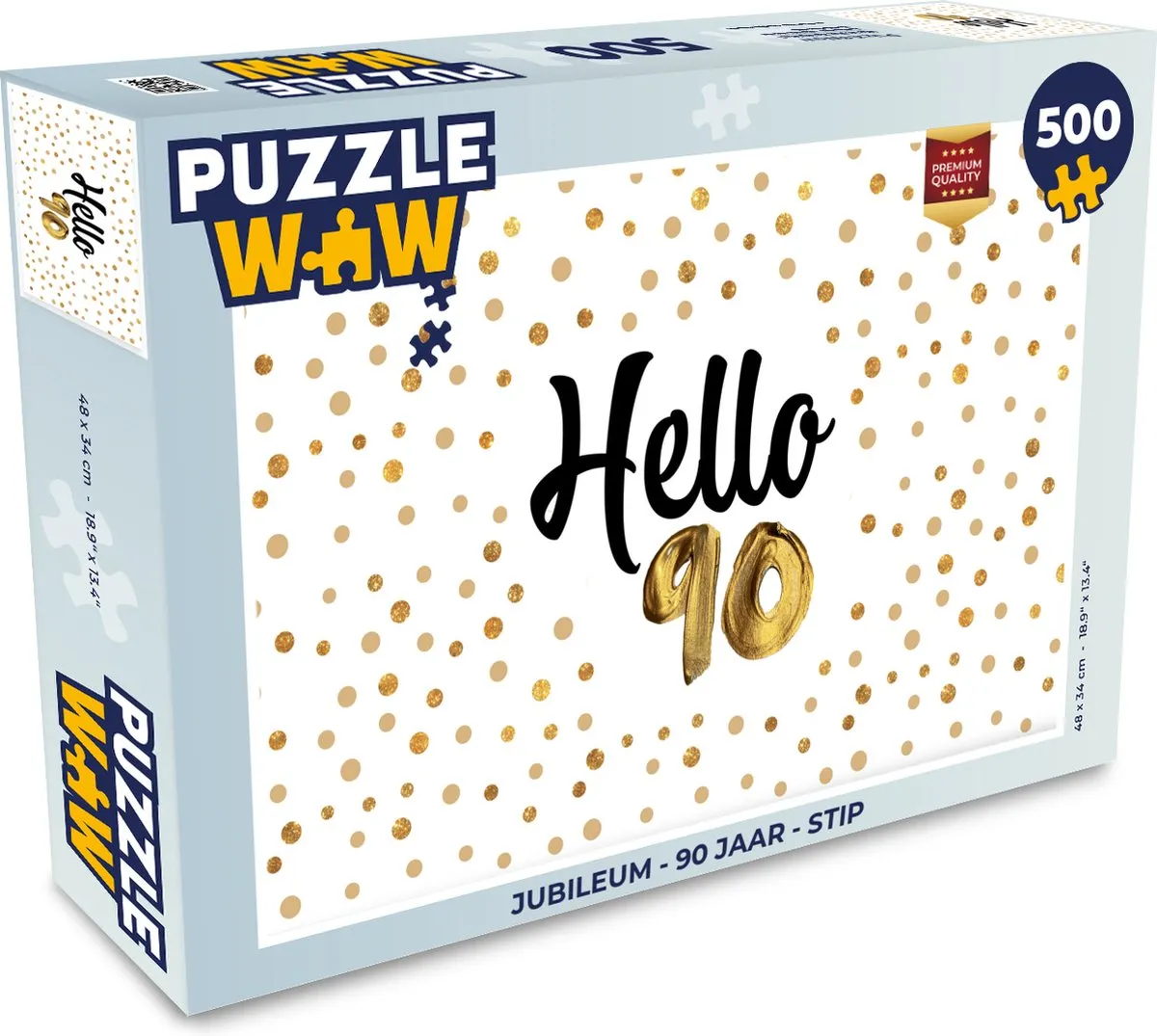 PuzzleWow Jubileum Stip Legpuzzel 500 Stuks - Multicolor