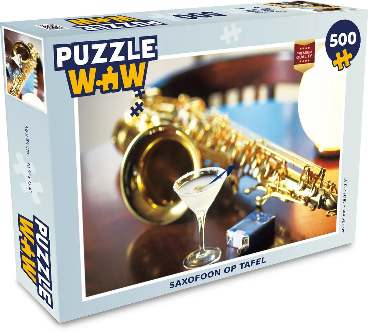 PuzzleWow Saxofoon Tafelpuzzel 500 Stuks