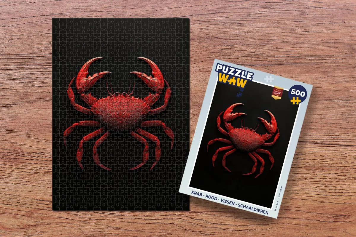 PuzzleWow Krab Puzzel 500 Stuks - Rood