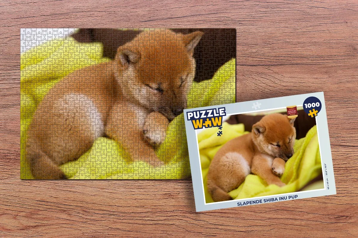 PuzzleWow Slapende Shiba Inu Legpuzzel 1000 Stuks - Multicolor