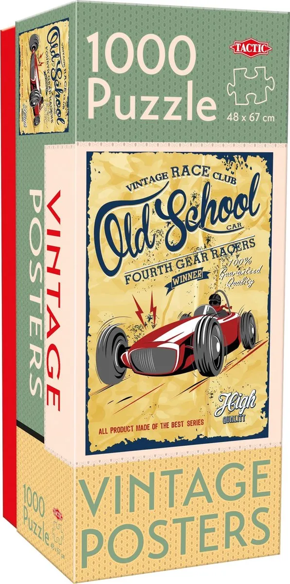 Tactic Vintage Old School Gear Racers Puzzel 1000 Stuks
