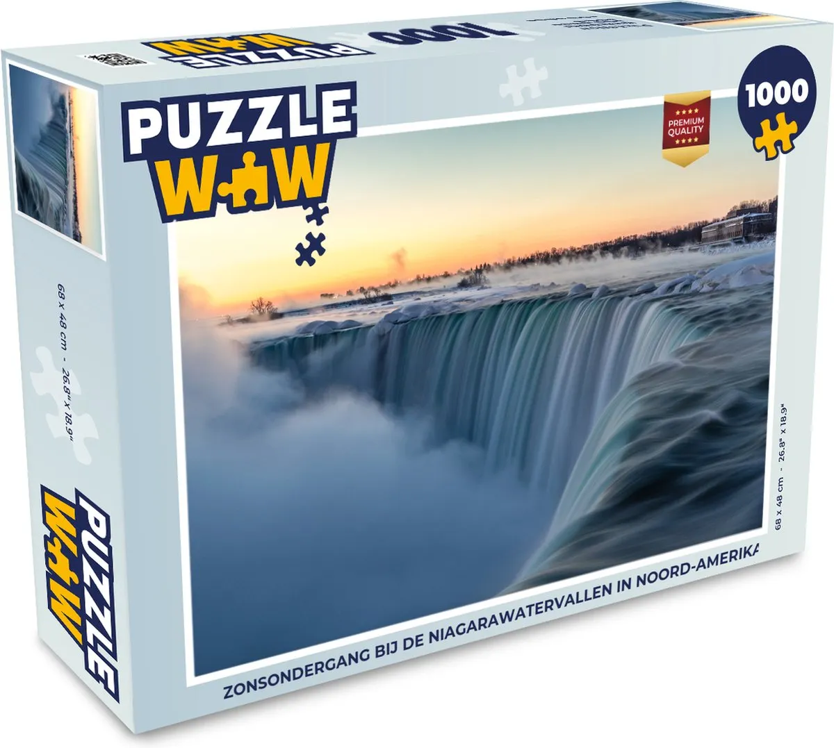 PuzzleWow Legpuzzel Zonsondergang Niagara 1000 Stuks