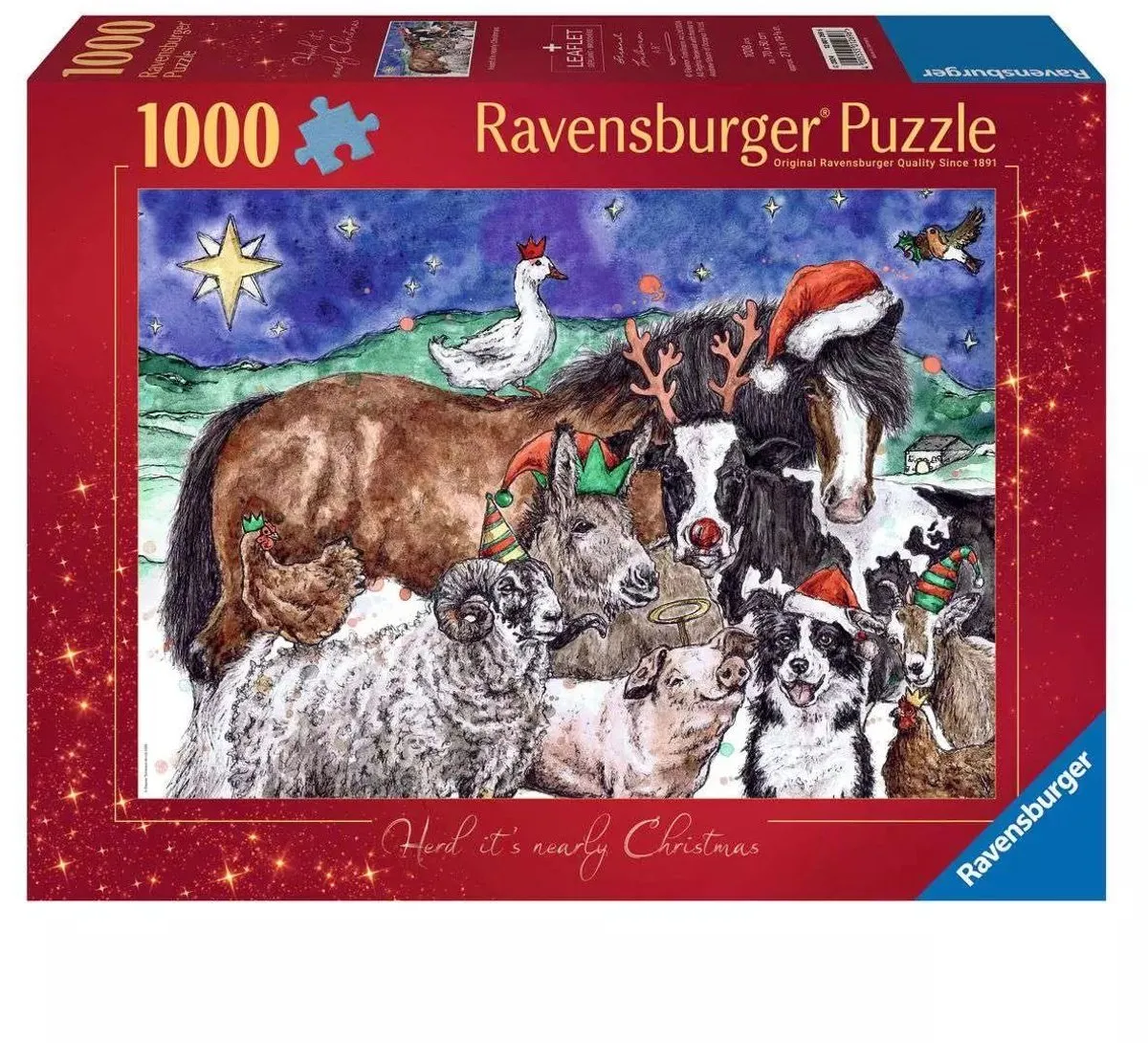 Ravensburger Herd it's nearly Christmas Puzzel 1000 Stukjes