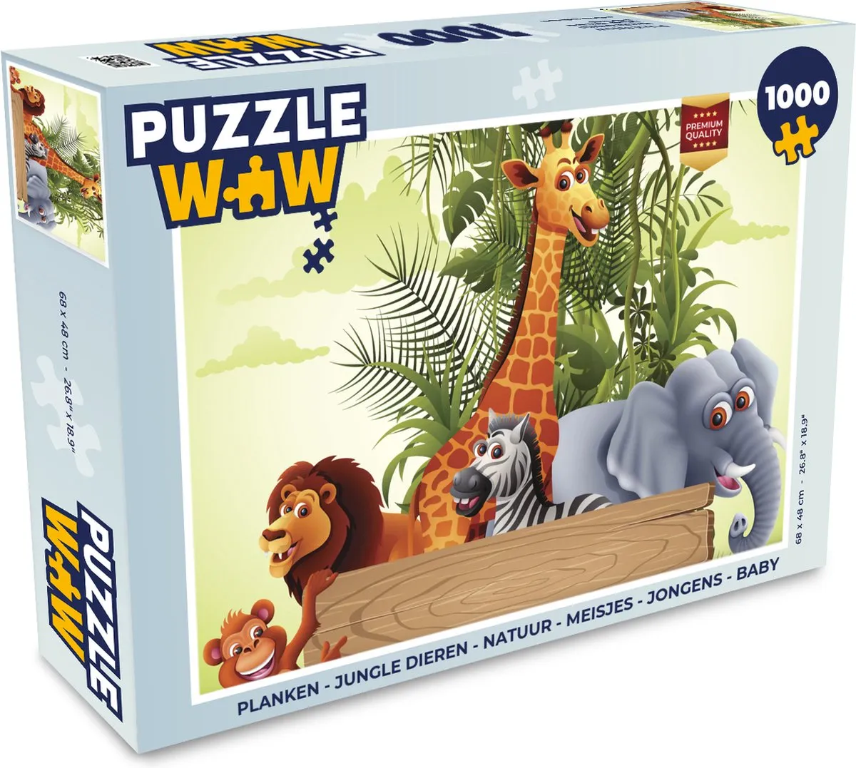 PuzzleWow Jungle Dieren Legpuzzel 1000 Stuks