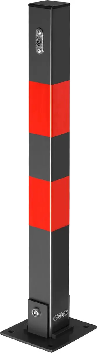 Deuba Parkeerpaal Set 3 Stuks - 65,5x5cm - Grijs/Rood - afbeelding 3 van 6
