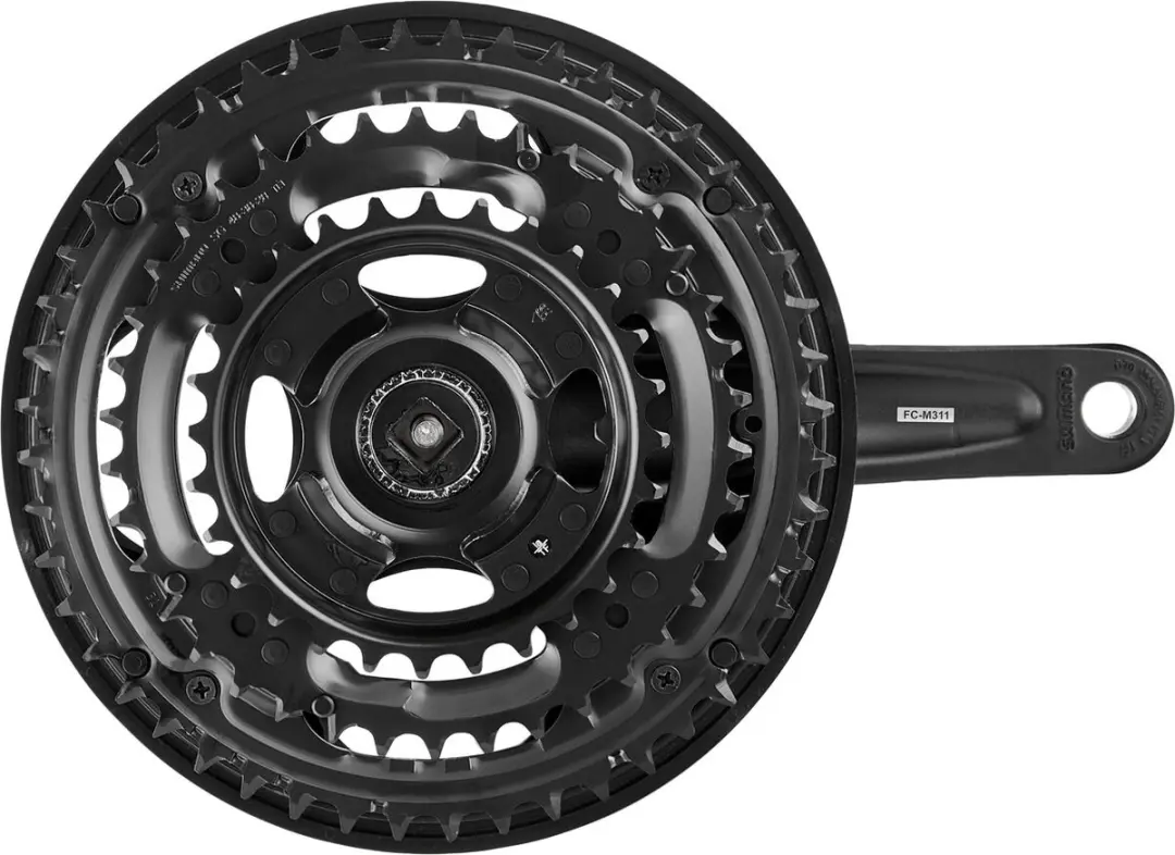 Shimano Tourney FC-TY501 Crankstel 3x7/8-speed 170mm - 48/38/28T - Zwart