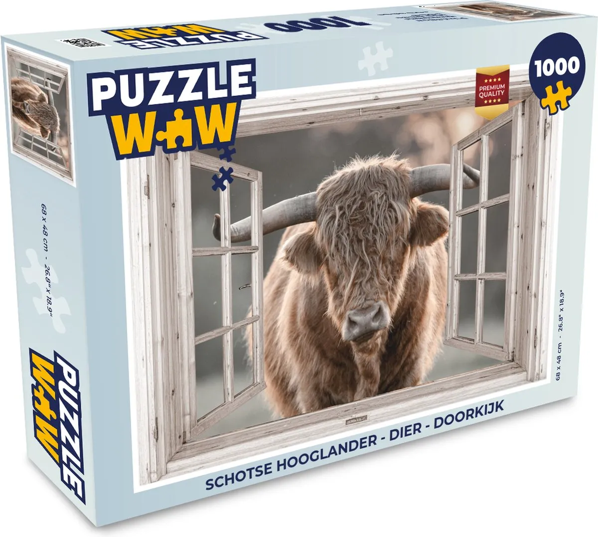 PuzzleWow Schotse Hooglander Legpuzzel 1000 Stuks
