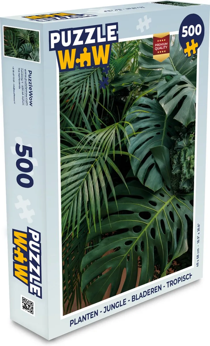 PuzzleWow Jungle Legpuzzel 500 Stuks - Multicolor