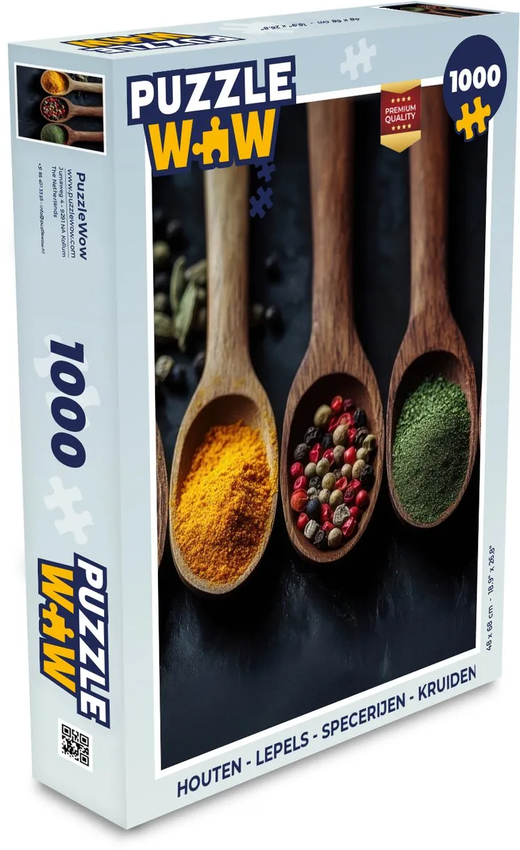 PuzzleWow Lepels & Specerijen Houten Puzzel 1000 Stuks