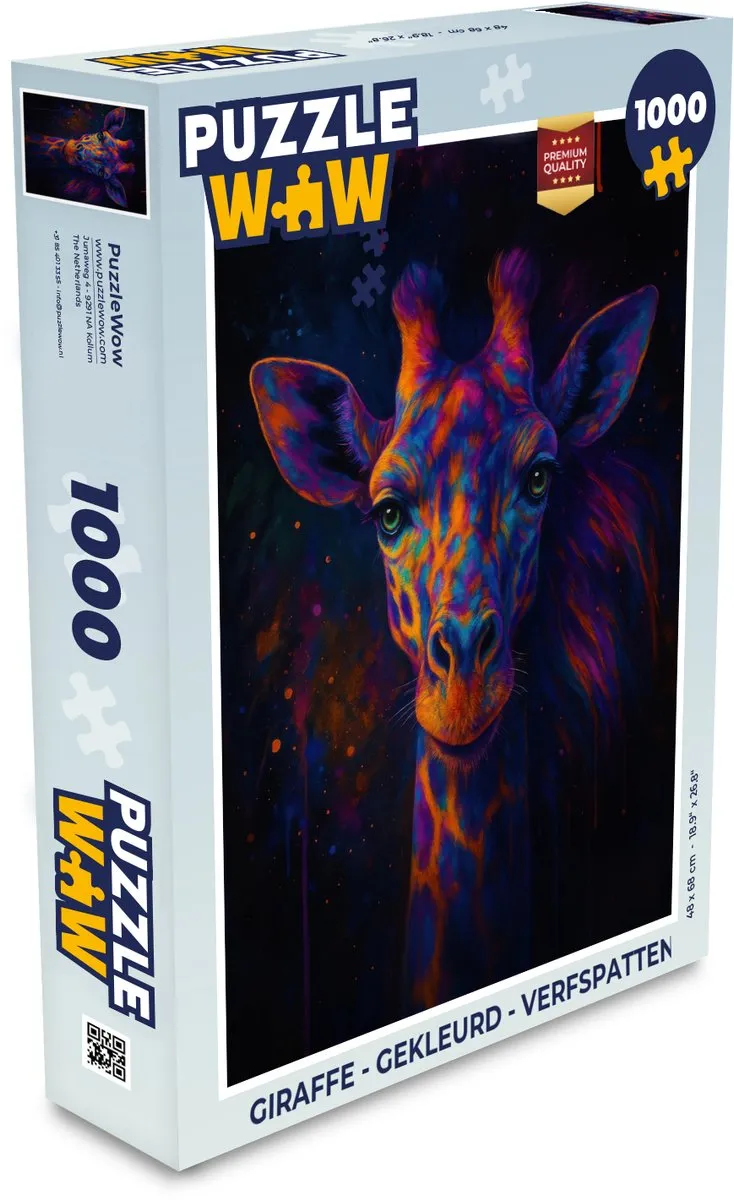 PuzzleWow Giraffe Legpuzzel 1000 Stukjes