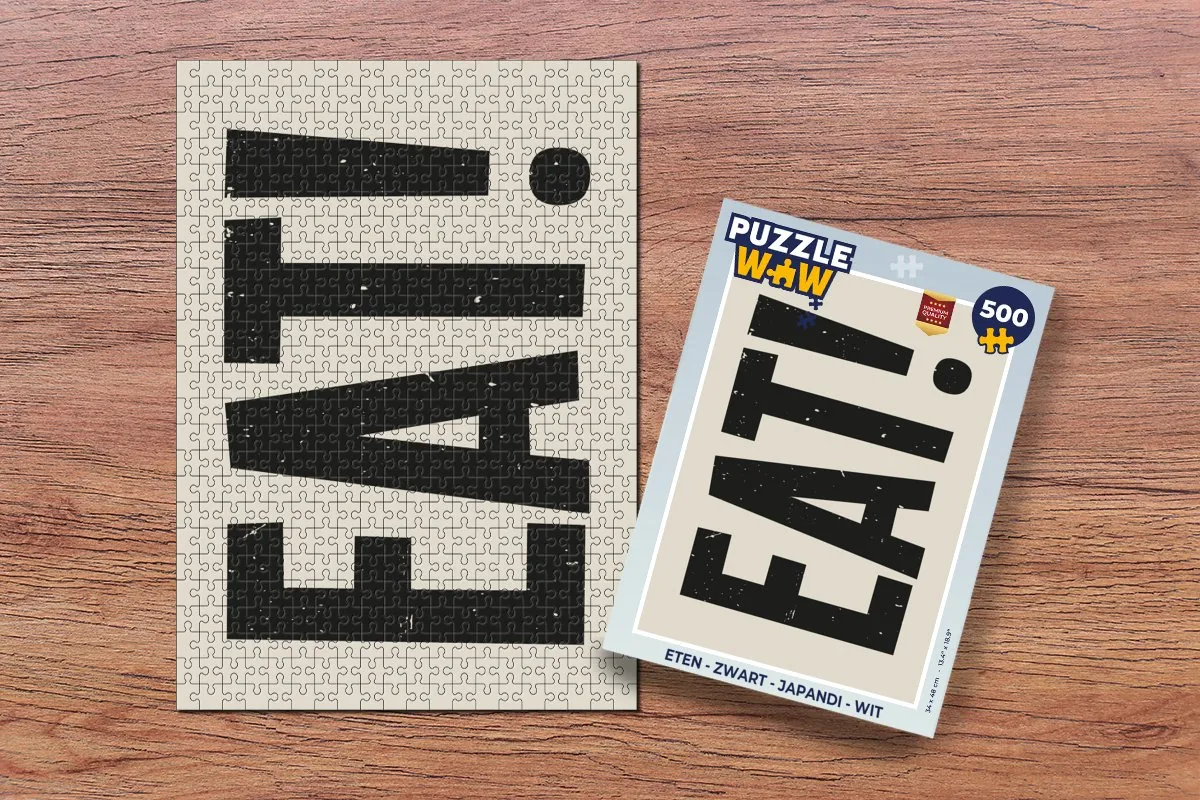 PuzzleWow Eten Puzzel 500 Stuks - Zwart