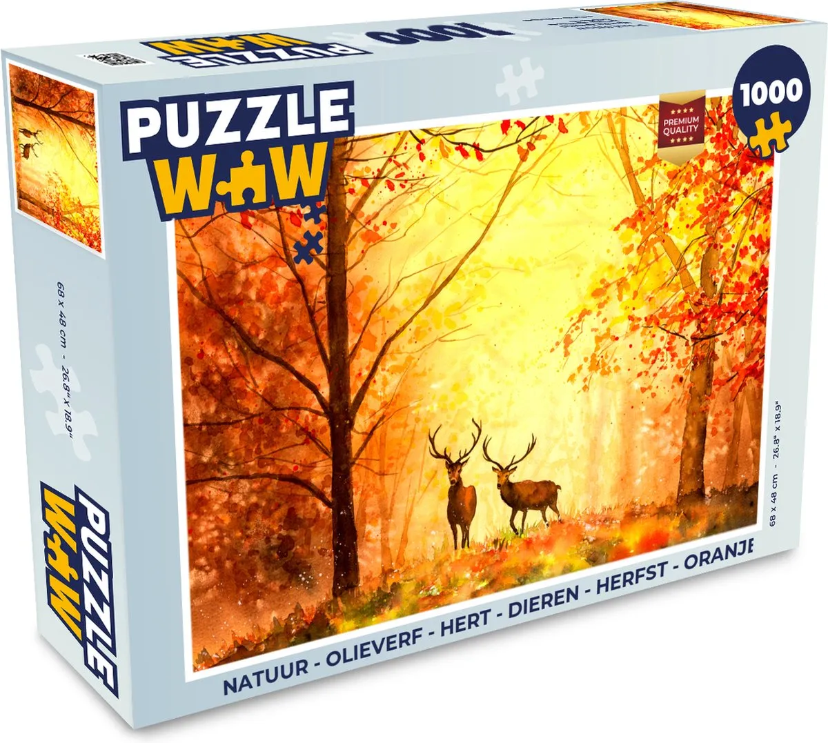PuzzleWow Natuur Hert Legpuzzel 1000 Stuks
