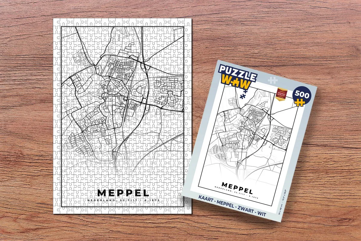 PuzzleWow Meppel Legpuzzel 500 Stuks - Multicolor