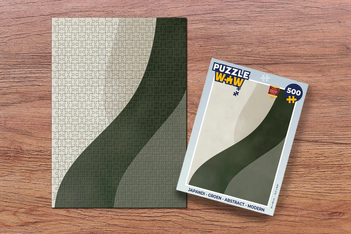 PuzzleWow Japandi Legpuzzel 500 Stuks - Groen