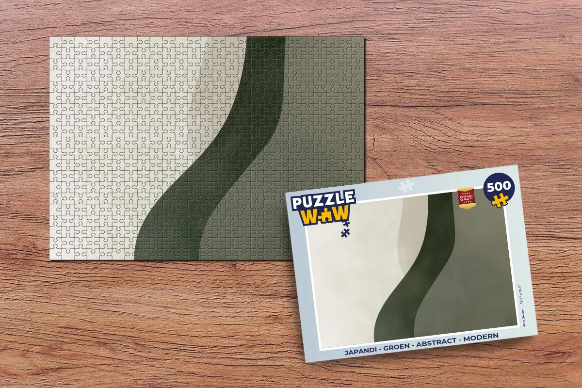 PuzzleWow Japandi Legpuzzel 500 Stuks - Groen