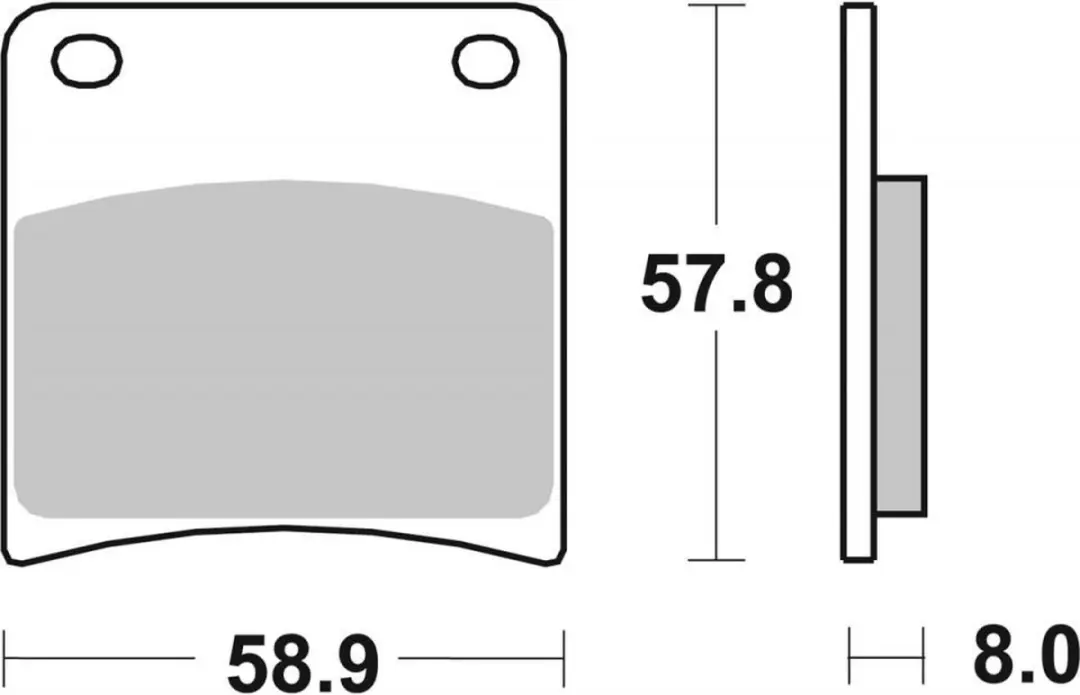 SBS Remblokje Suzuki GSX-F 1100 1989-1992 - Grijs - afbeelding 2 van 2