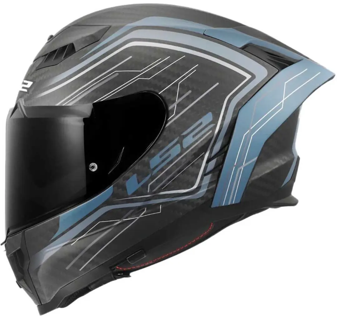 LS2 Helm Dragon Carbon Subic FF807 mat blauw maat M