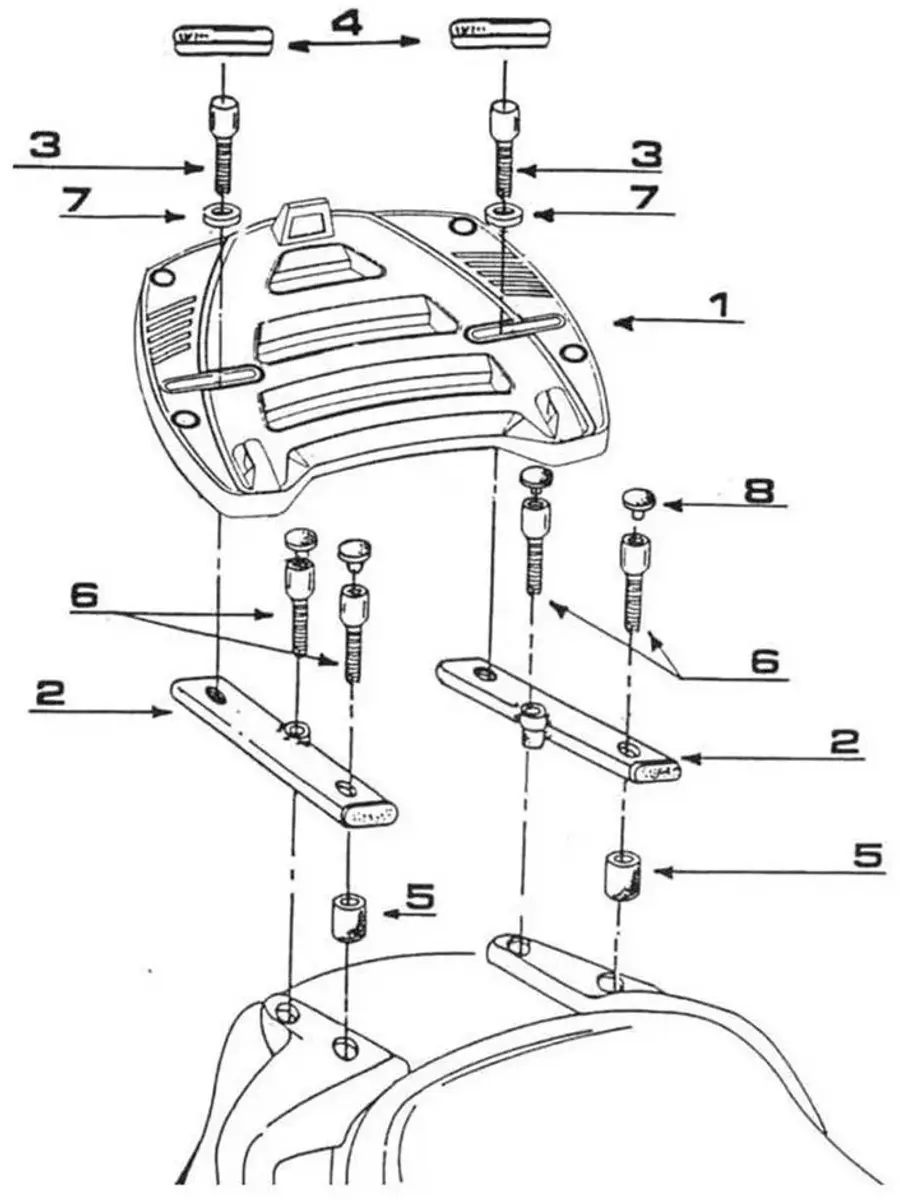 Givi Monokey Topkoffer Honda ST 1100 - Grijs - afbeelding 2 van 3
