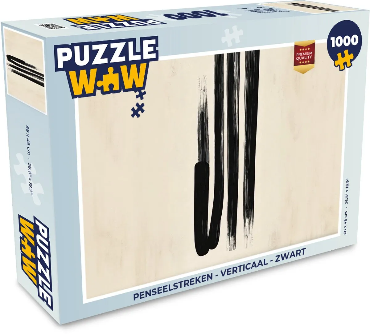 PuzzleWow Penseelstreken Verticaal 1000 Stuks