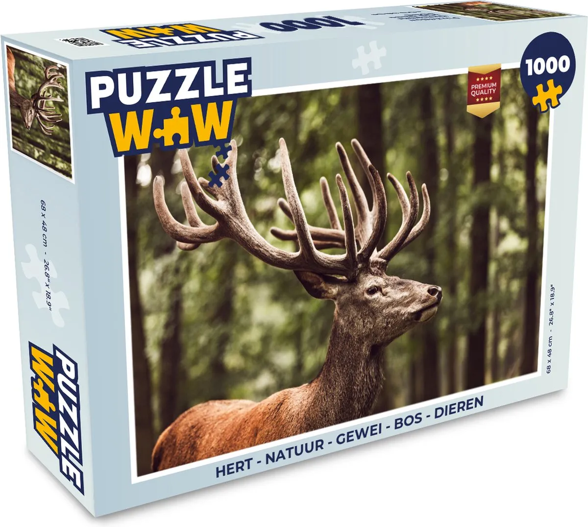 PuzzleWow Hert Natuur Legpuzzel 1000 Stuks