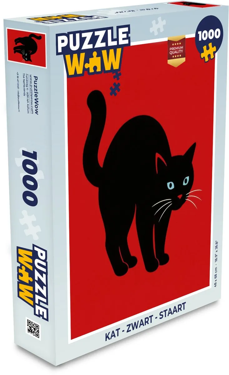 PuzzleWow Kat Staart Legpuzzel 1000 Stuks