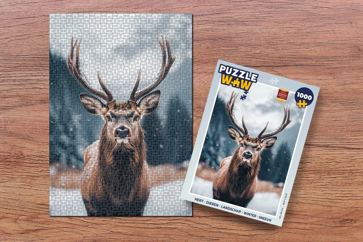 PuzzleWow Hert Puzzel 1000 Stuks - Natuur