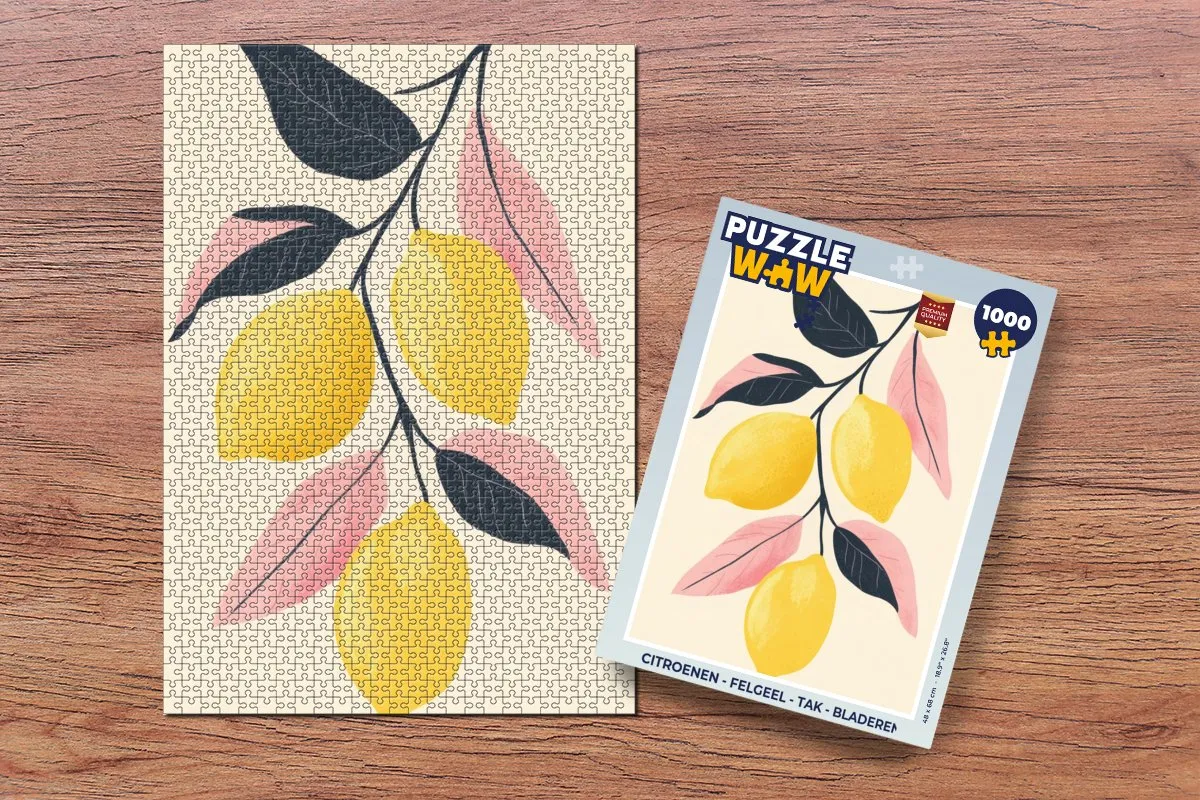 PuzzleWow Citroenen Legpuzzel 1000 Stuks - Felgeel