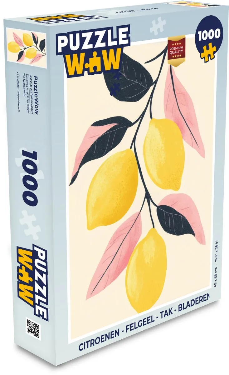 PuzzleWow Citroenen Legpuzzel 1000 Stuks