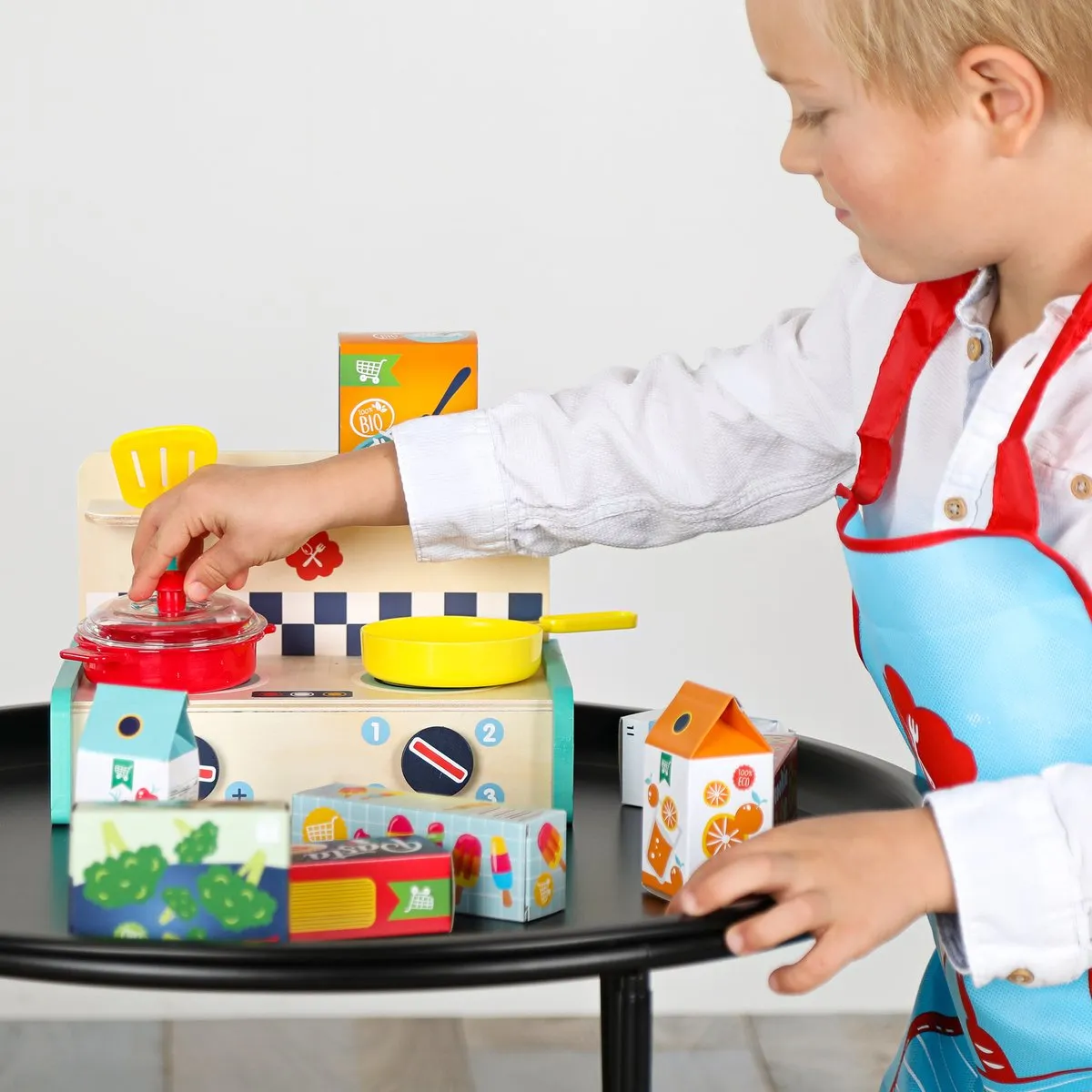 SES Creative Petits Pretenders Mega Keukenset - Houten - Inclusief pannen en accessoires