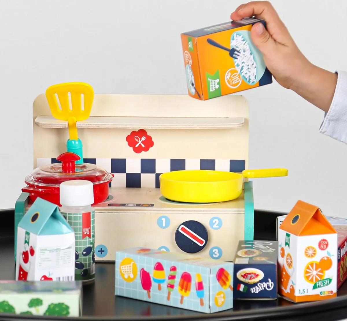 SES Creative Petits Pretenders Mega Keukenset - Houten - Inclusief pannen en accessoires