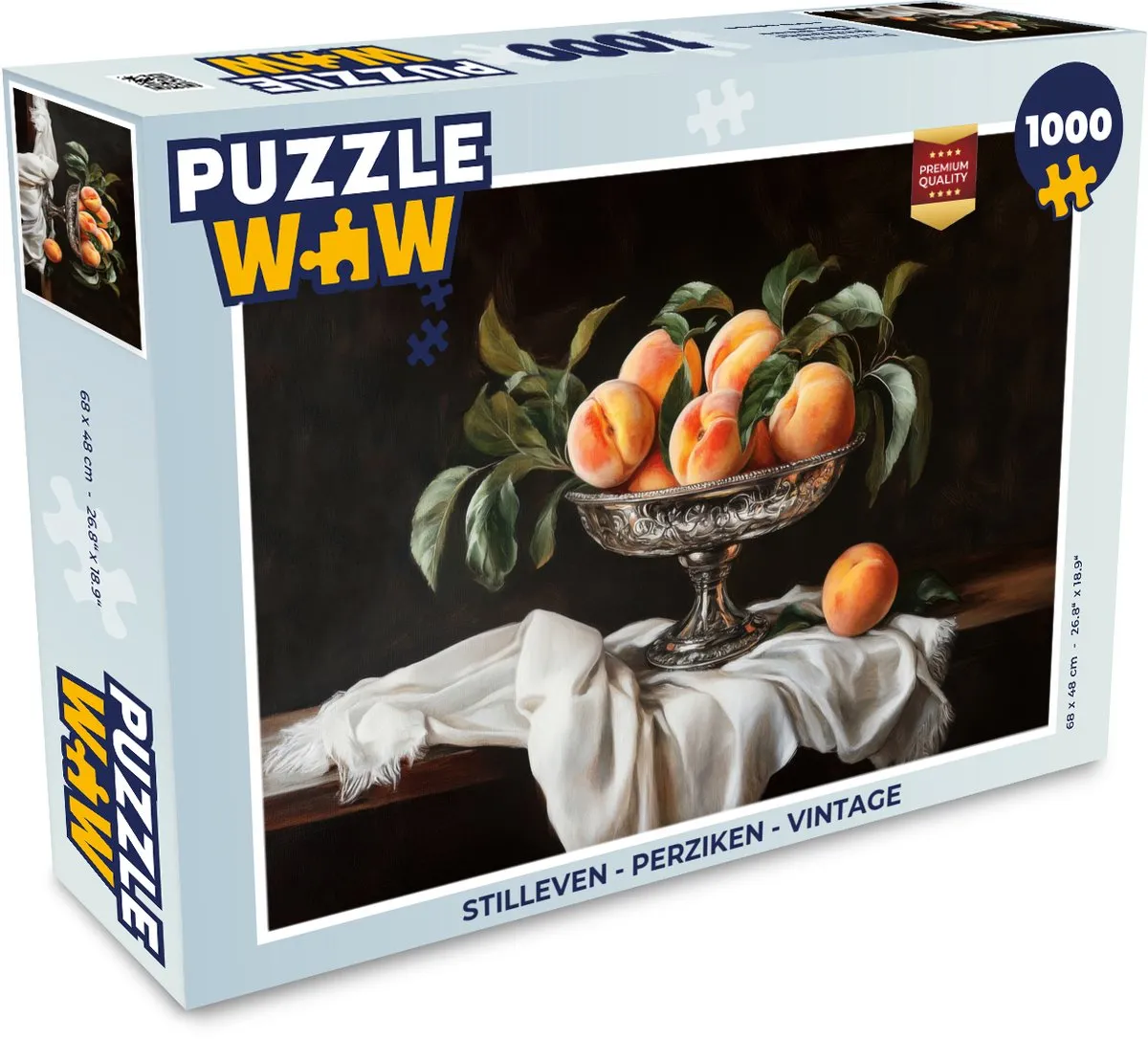 PuzzleWow Stilleven Perziken Legpuzzel 1000 Stuks - MPN 8721169383613