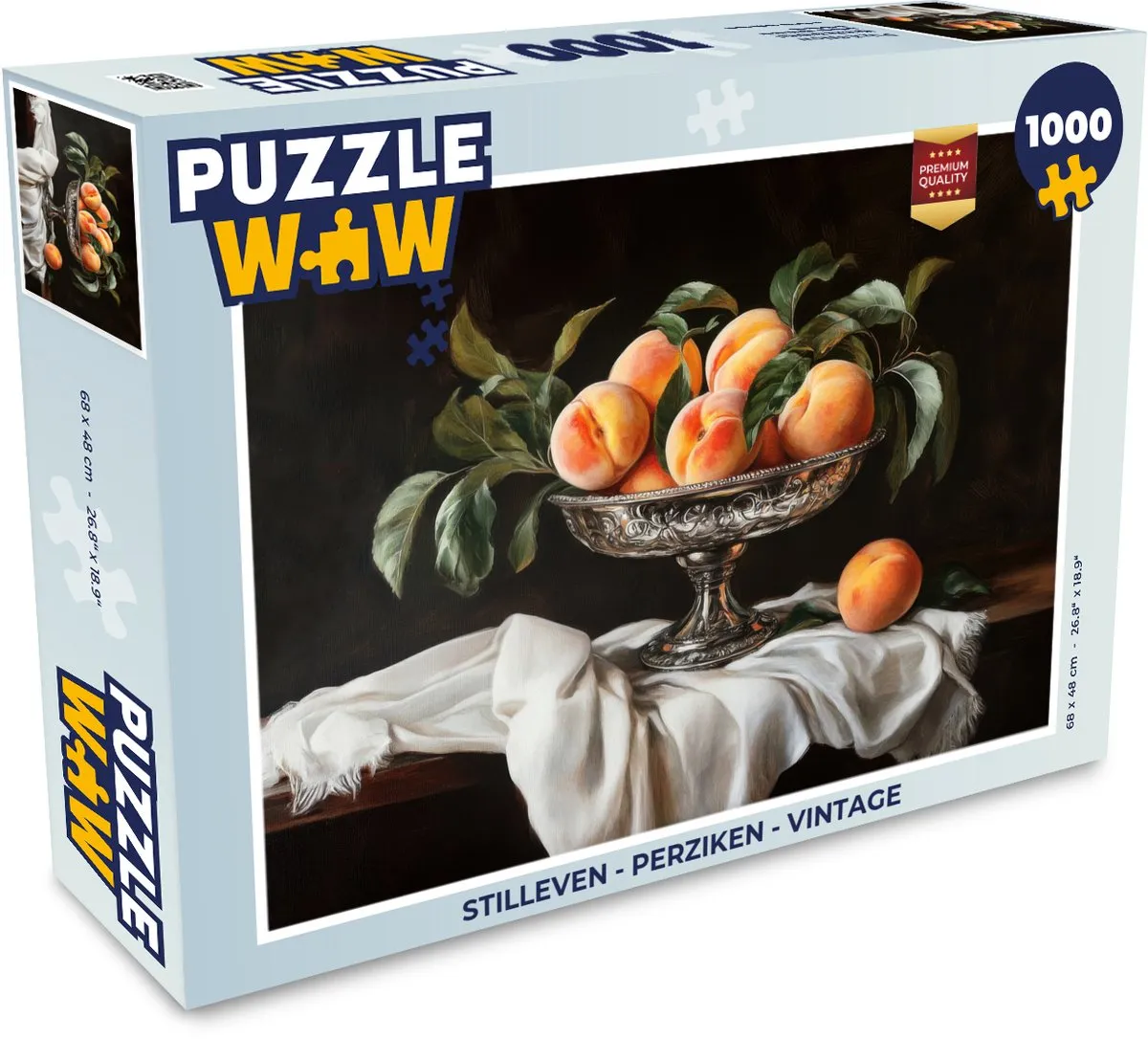 PuzzleWow Stilleven Perziken Legpuzzel 1000 Stuks - MPN 8721169383613