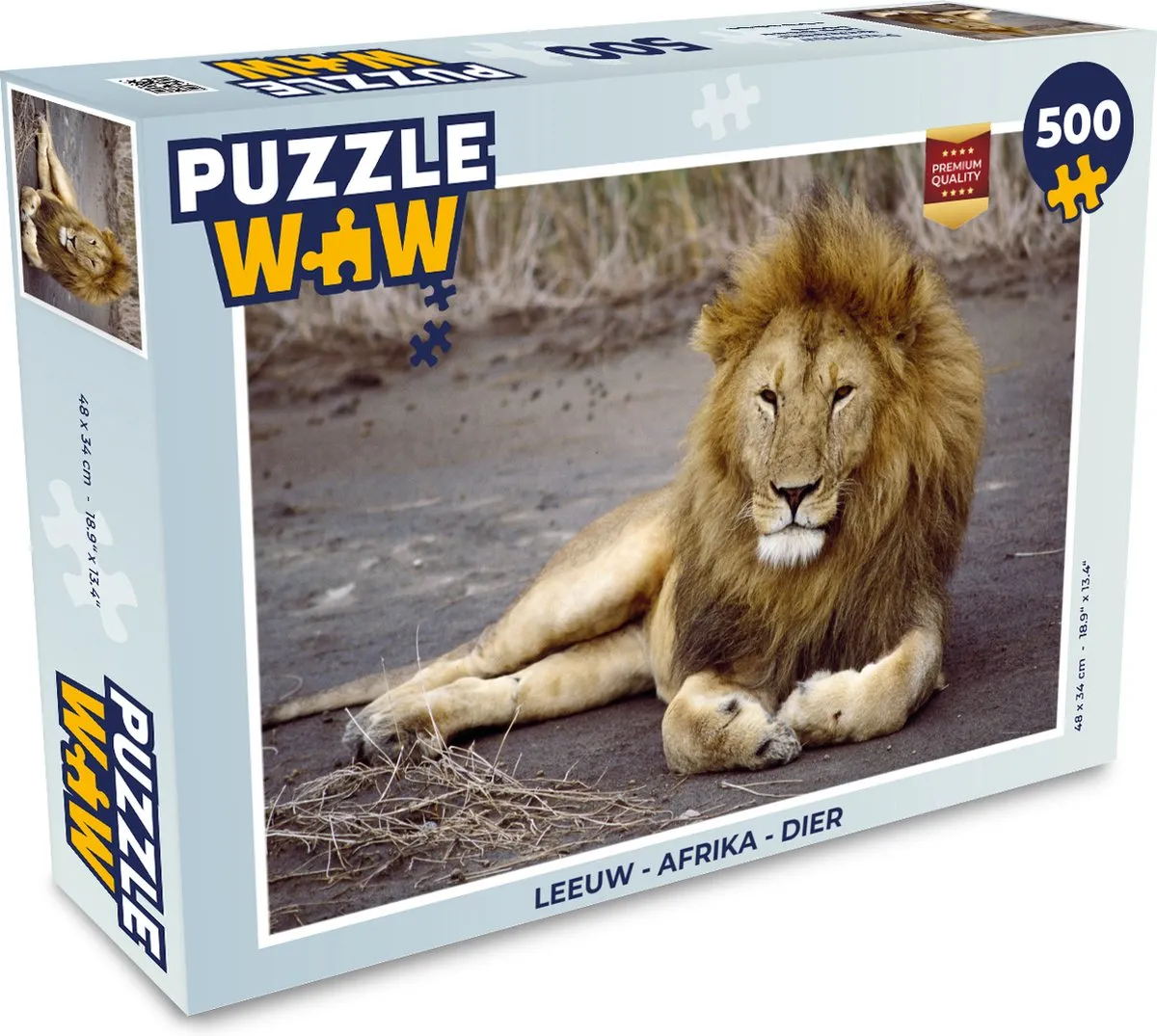 PuzzleWow Leeuw Afrika Legpuzzel 500 Stuks